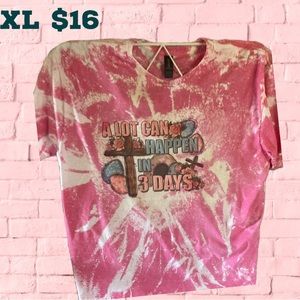 Xl Easter shirt, new, pink in color